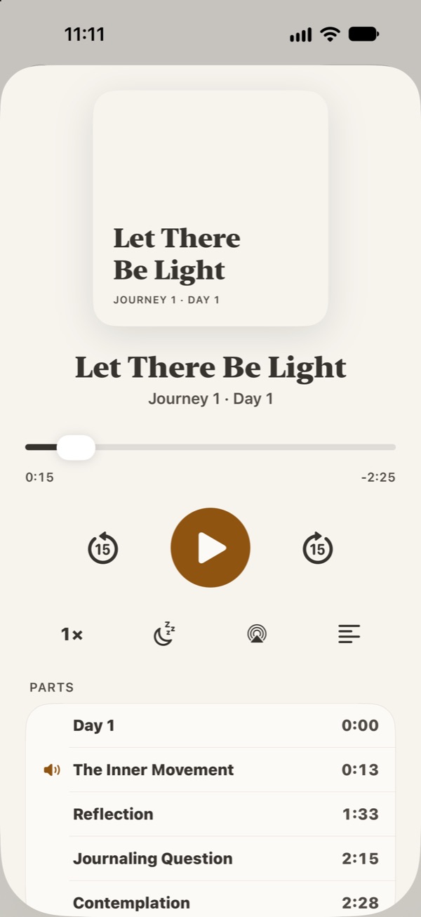 The player: speed, sleep timer and AirPlay